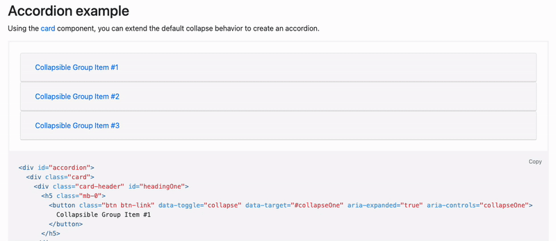 부트스트랩 아코디언